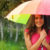 Cô gái, bóng râm và chiếc ô